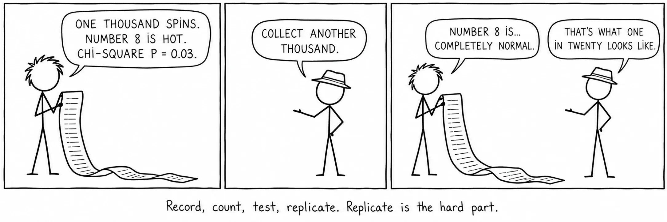 Relever, compter, tester, reproduire. Reproduire est le plus difficile.
